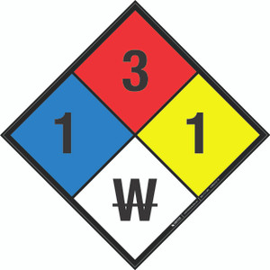 NFPA Diamond 704: 1-3-1 W - Wall Sign