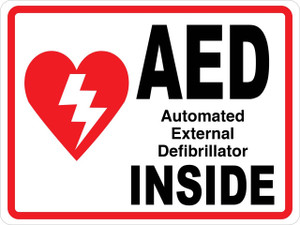 Wall Sign - AED Inside Wall Sign - AED Inside