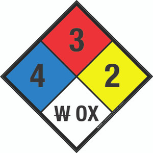 NFPA Diamond 704: 4-3-2 W OX - Wall Sign
