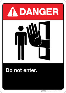 Do not enter signs OSHA and ANSI