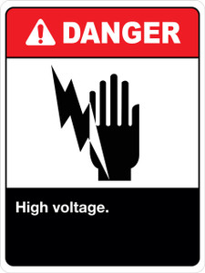 Danger High Voltage Sign Danger High Voltage Sign
