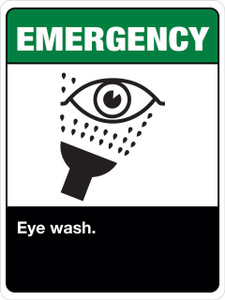 Emergency Eye Wash Station Label Emergency Eye Wash Station Label