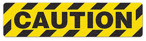 Caution (6"x24") Anti-Slip Floor Tape - 5 Pack