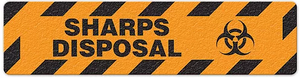 Sharps Disposal (6"x24") Anti-Slip Floor Tape - 5 Pack