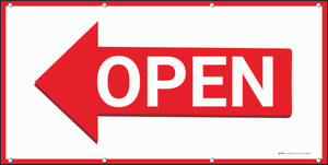 Giant Left Open Arrow Banner