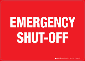 Emergency Shut-Off Sign