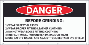 Danger Before Grinding Framed Banner