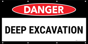 Danger Deep Excavation No Frame Banner
