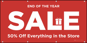 End Of The Year Sale 50% Off Banner