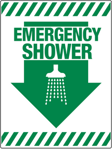 Emergency Shower Wall Sign Emergency Shower Wall Sign