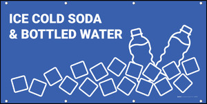 Ice Cold Soda & Bottled Water Banner