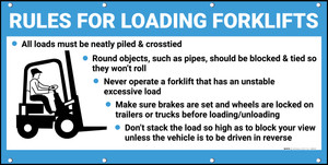Rules For Forklift Loading - Five Rules Forklift Driver Icon Portrait Banner
