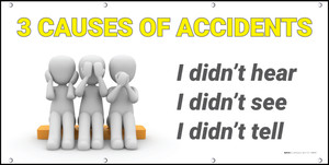Causes of Accidents Banner Visual Workplace Banner