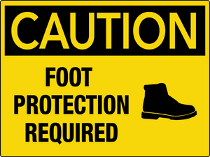 Caution Foot Protection Required