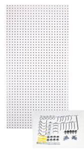 White Tempered Board - 24x48x1/4 - 36 Hooks White Tempered Board - 24x48x1/4 - 36 Hooks