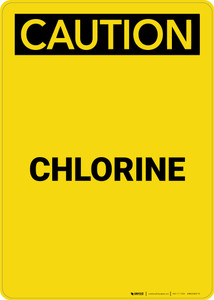 Caution: Chlorine - Portrait Wall Sign