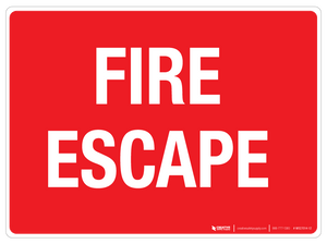 Fire Escape Wall Sign