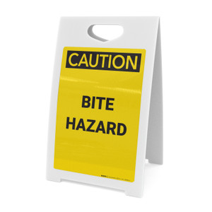 Caution: Bite Hazard - A-Frame Sign