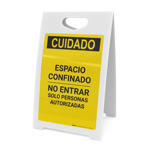 Caution: Confined Space Do Not Enter Spanish - A-Frame Sign