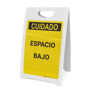 Caution: Low Clearance Spanish - A-Frame Sign