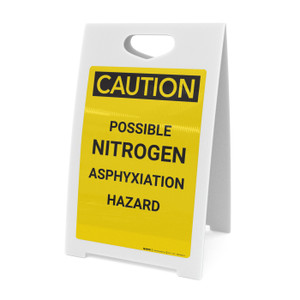 Caution: Possible Nitrogen Asphyciation Hazard - A-Frame Sign