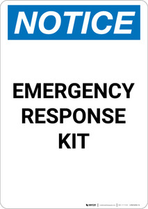 Notice: Emergency Response Kit - Portrait Wall Sign