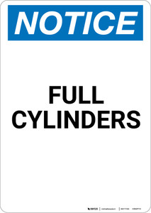 Notice: Full Cylinders - Portrait Wall Sign