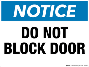 Notice w/ Right Arrow Please Use Other Door Sign - Facility Safety