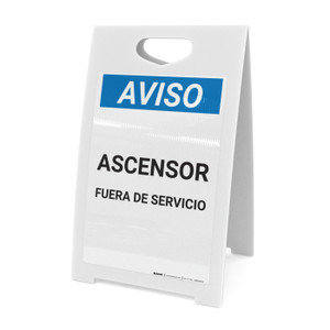 Notice: Elevator Out Of Order Spanish - A-Frame Sign