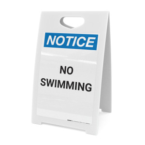 Notice: No Swimming - A-Frame Sign