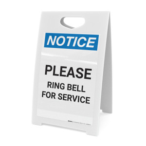 Notice: Please Ring Bell For Service - A-Frame Sign