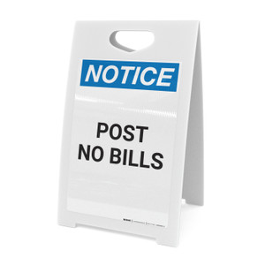 Notice: Post No Bills - A-Frame Sign