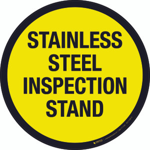 Stainless Steel Inspection Stand Floor Sign