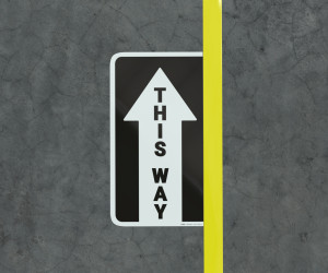 Arrow This Way - Floor Marking Sign