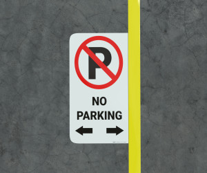 No Parking with Arrows - Floor Marking Sign No Parking with Arrows - Floor Marking Sign