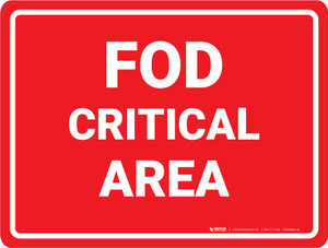 FOD Critical Area - Floor Marking Sign