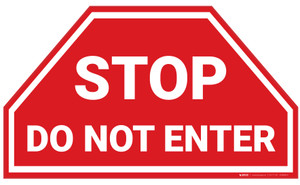 Stop Do Not Enter - Floor Marking Sign