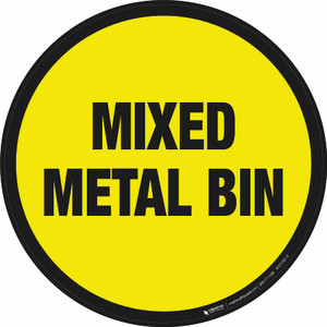 Mixed Metal Bin Floor Sign