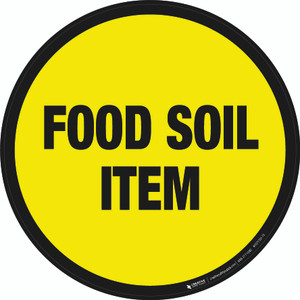 Food Soil Item Floor Sign