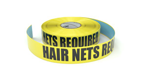 Hair Nets Required - Inline Printed Floor Marking Tape