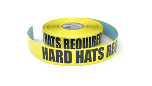 Hard Hats Required - Inline Printed Floor Marking Tape