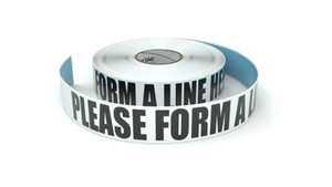 Please Form A Line Here - Inline Printed Floor Marking Tape