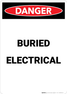 Buried Electrical - Portrait Wall Sign