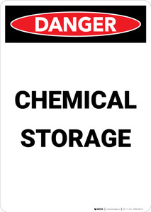 Chemical Storage - Portrait Wall Sign