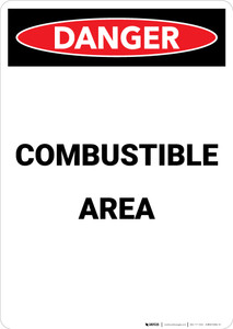 Combustible Area - Portrait Wall Sign