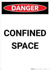 Confined Space - Portrait Wall Sign