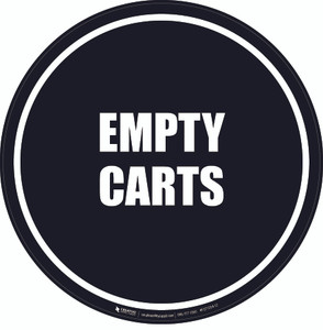 Empty Carts Floor Sign