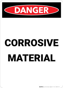 Corrosive Material - Portrait Wall Sign