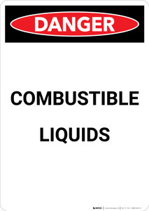 Flammable Explosive Liquids - Portrait Wall Sign
