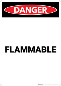 Flammable - Portrait Wall Sign